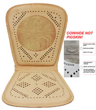 Genuine Mexican Respaldo Leather Cartruck Seat Cushion Bucking Horse Cowhide