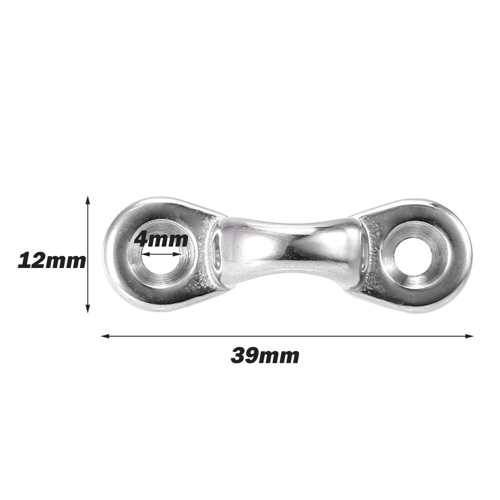 6Pcs Kayak Pad Eyes Stainless Steel Tie Down Deck Loops Shock Cord R3K6