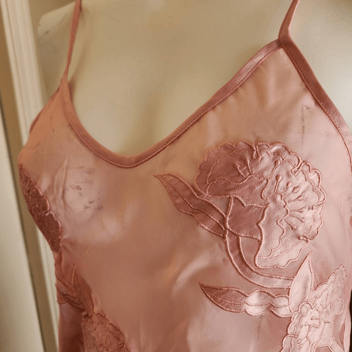 Victoria's secret Gold Label small '90s pink chiffon satin special occasion 20s - Picture 6 of 6