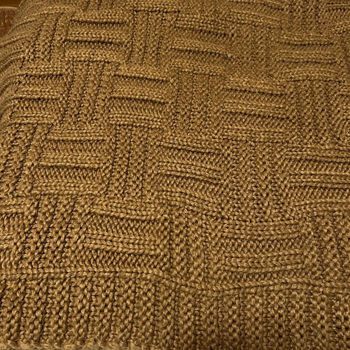 Threshold Grid Strick Überwurf Decke Kürbis, 50" x 60 - Bild 3 von 3