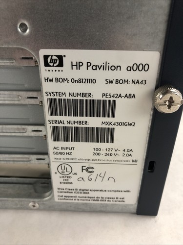HP Pavilion a210e Intel Pentium 4 2.6GHz 1.25GB RAM No HDD No OS - Picture 7 of 12