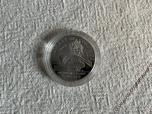 2000 Library of Congress Commemorative Proof Silver Dollar US Mint - Picture 3 of 5