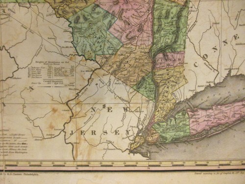 1825 Tanner Map of New York State divided into Counties - ORIGINAL MAP - Picture 3 of 4