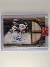 2025 Topps Museum Collection Signature Swatches Dual Relic Auto David Justice/99