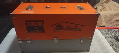 Packed Vintage General Electric Tubes and Transistors Color TV Repairman's Case 