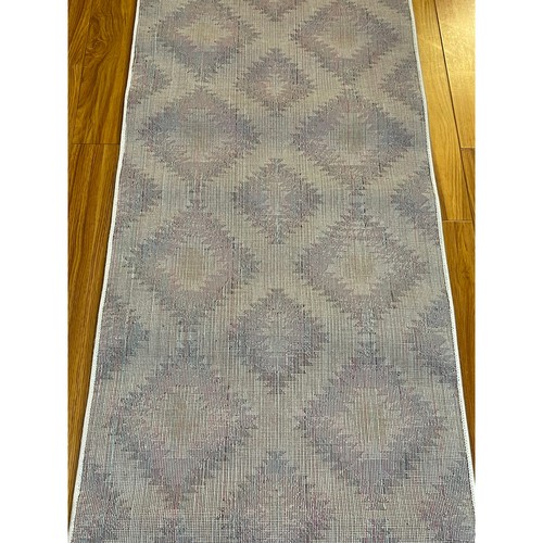 HomeRoots 2 x 15 (ft) Polypropylen Blau Rechteckig Indoor Läufer Teppich - Bild 7 von 7