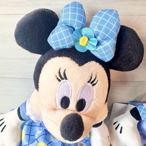 Disney Land Mickey & Minnie Mouse Plüsch Schlüsselanhänger blau Ever After Tokyo Japan - Bild 3 von 21