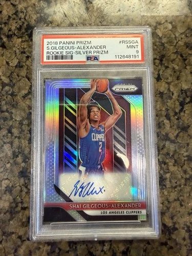 Shai Gilgeous-Alexander 2018-19 Prizm #RS-SGA Silver Prizm Rookie Auto SP PSA 9