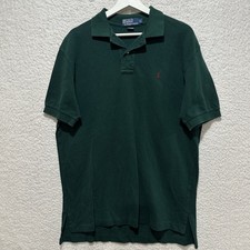 Vintage Polo Ralph Lauren Polo Shirt Men's Size L Green Short Sleeve Cotton Pony