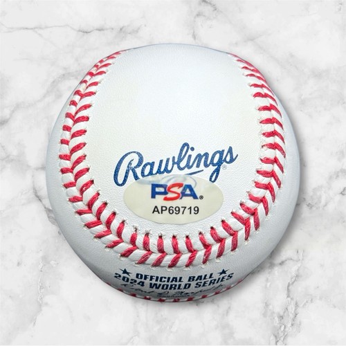 Miguel Rojas Signed Autographed 2024 World Series Baseball PSA/DNA Dodgers - Picture 2 of 2