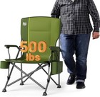 TIMBER RIDGE Oversized Folding Camping Chair High Back Heavy Large, Green 