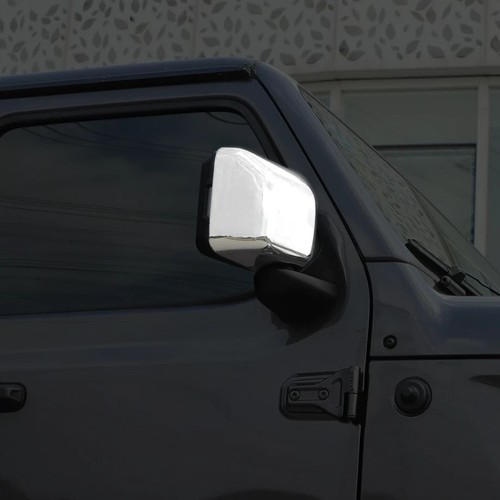 Pair Front Side Mirror Covers Trims For Jeep Gladiator JT Wrangler JL 2018-2025 - Picture 10 of 13