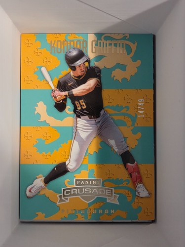 2025 Panini Crusade Konnor Griffin #96 Gold/Teal /49 Pittsburgh Prospect SP - Picture 1 of 2