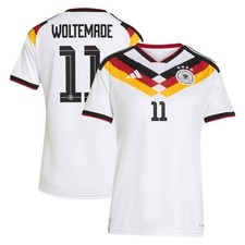 Germany National Team adidas Home Shirt 2026 - Womens with Woltemade 11 printing