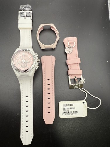 TechnoMarine 113016 Cruise W/ Charm Diamond & Pink Sapphire Bezel Chrono Set B2 - Picture 6 of 21