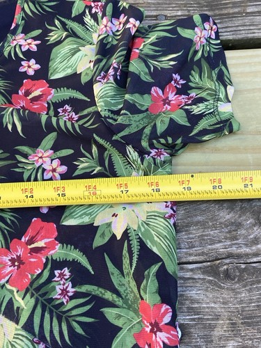 Christopher Banks Women Sz Medium Floral Short Sleeve Blouse Tiered Tropical Top - Picture 13 of 17