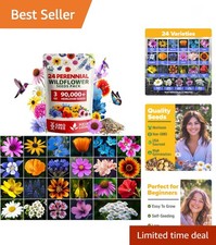 90,000+ Wildflower Seeds Mix 3oz 24 Varieties Non-GMO Perennial Flower Seeds ... 134.35 per gallon
