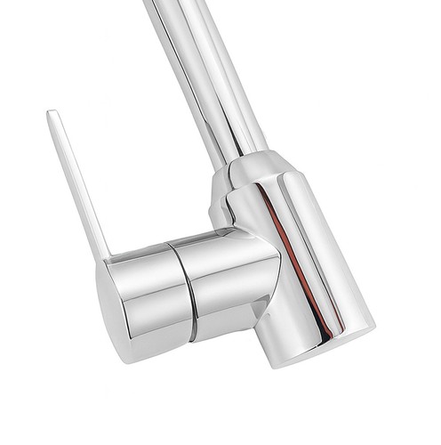 Stainless Steel Swan Neck Kitchen Sink Taps Swivel Single Lever Tap +Fittings - Picture 13 of 13