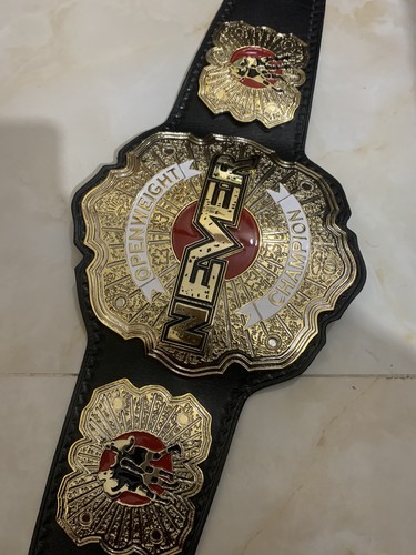 Iwgp Never Openweight Championship Gürtel,4mm Zink,vergoldet.Echtleder.Erwachsene - Bild 6 von 8