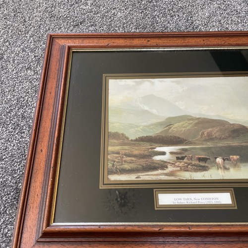 Low Tarn Near Coniston Framed Vintage Print, Wooden Frame Sidney Percy 1821-1886 - Bild 6 von 24