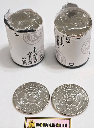 2025 PD Kennedy Half Dollar Gems, 2 coin set, PD From UNCIRCULATED MINT ROLLS - Picture 5 of 12