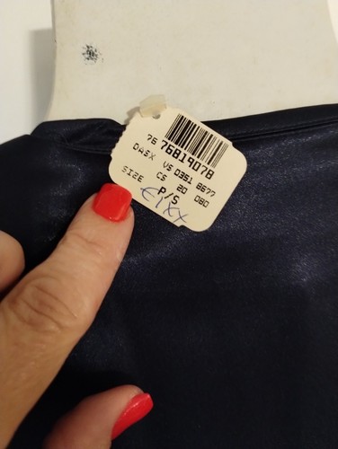 Neu mit Etikett - Victoria’s Secret schwarzer Satin-Morgenmantel, Taille zum Binden; Damen M/L - Bild 11 von 14