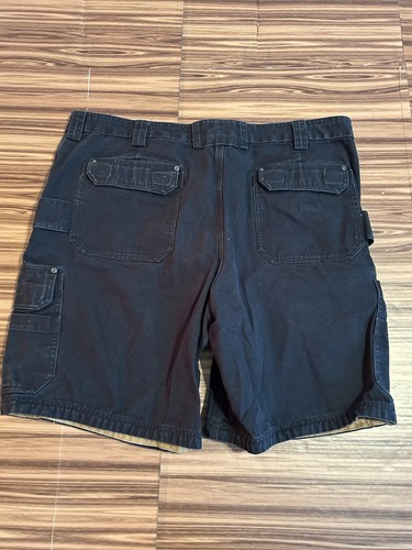 Duluth Cargo Shorts Mens's Size 46 Black Cargo Pockets Work - Picture 2 of 5