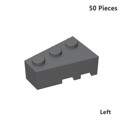 6565 Left Roof Tile 2X3 Dark Gray 50 Pieces Bricks, Pieces & Parts