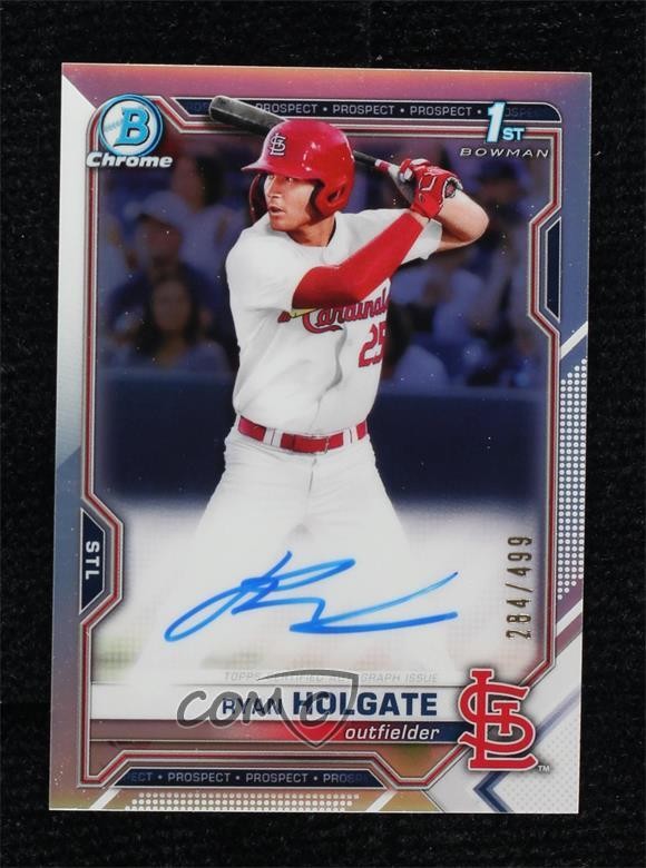 2021 Bowman Draft Chrome Pick Refractor 284/499 Ryan Holgate #CDA-RH Auto 0y3l