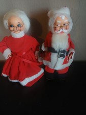 Vintage Santa Mrs Claus Handmade Dish Soap Bottle Dolls Christmas Kitschy Decor