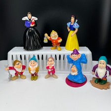 Disney Vintage PVC Snow White Witch  The Seven Dwarves Figurine Lot of 8