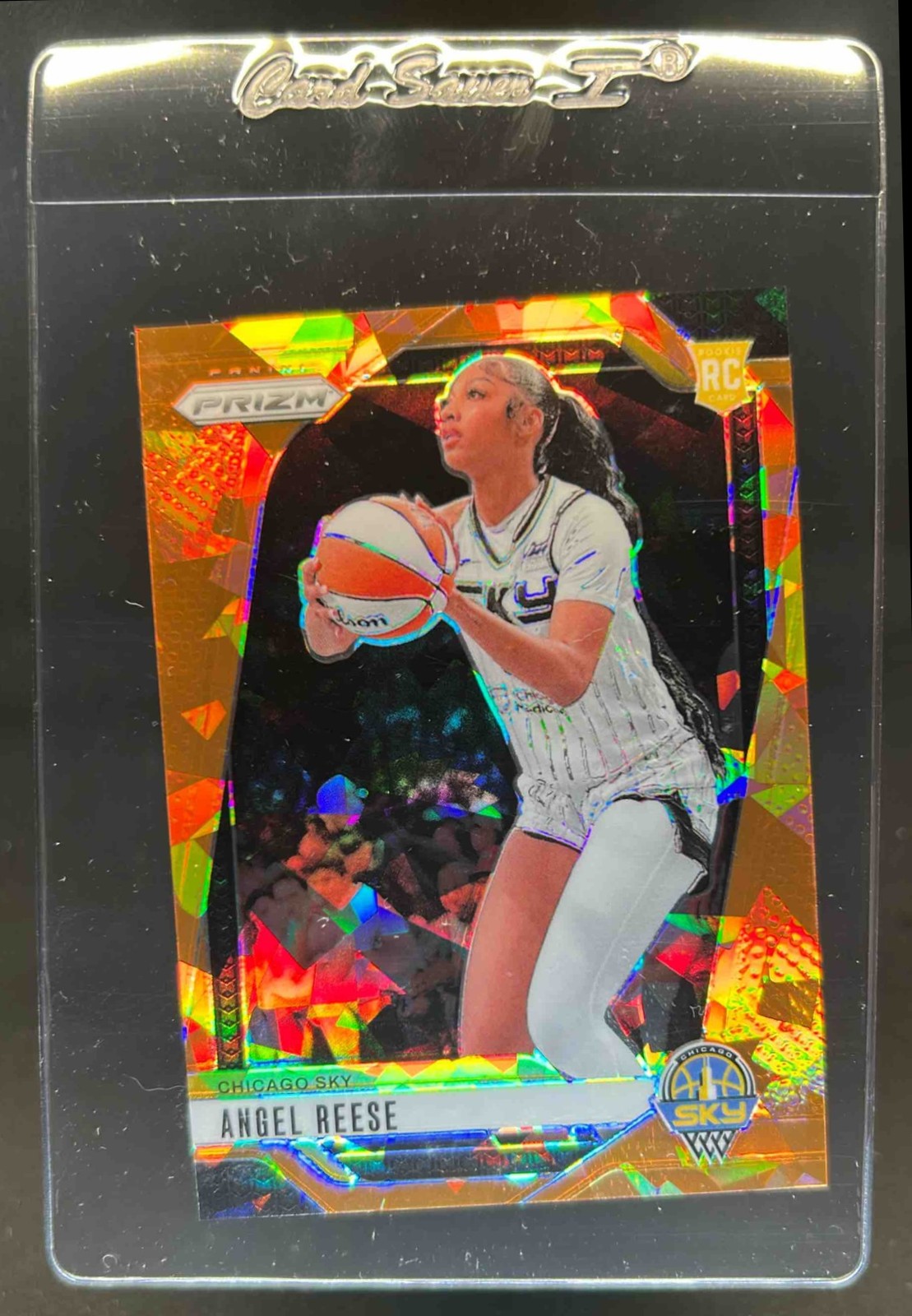 2024 Panini WNBA Prizm Angel Reese RC Orange Ice Rookie #10 Sky