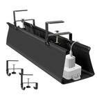 Kabelkanal Schreibtisch Kabelwanne Kabelführung 91 x 15 x 15 cm Schwarz