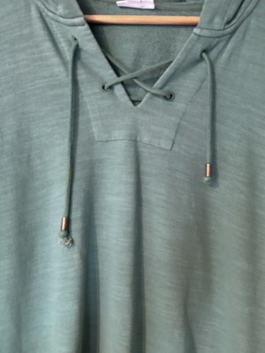Maglione J Jill verde erica manica lunga 100% cotone felpa con cappuccio tunica donna 2X - Foto 3 di 6
