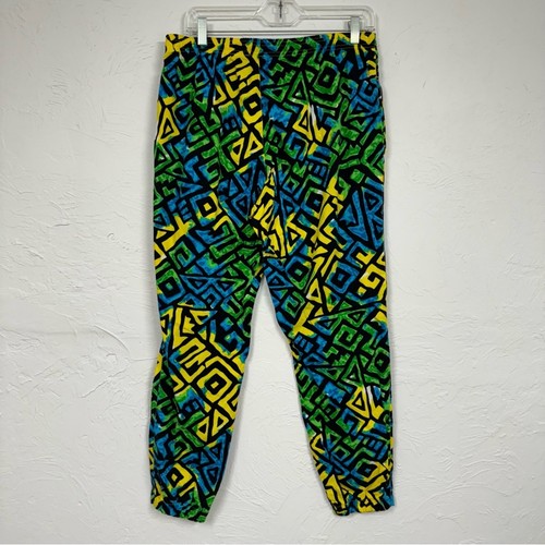 Vintage NK Box Jogginghose bunt gelb & blau 80er Jahre L Kordelzug Bund - Bild 6 von 9
