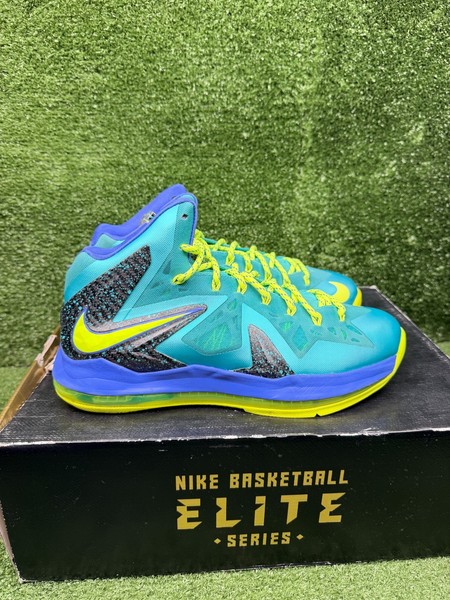 Talla 10.5 - Nike LeBron 10 P.S. Elite Sport Turquoise 3