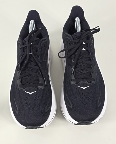 Hoka One One Womens CLIFTON 10 Black White Running Sneakers Sz 10D WIDE - Picture 2 of 8