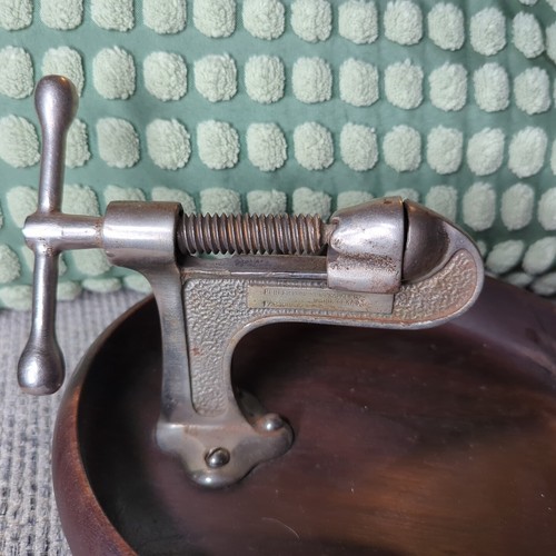Antique Perfection Nutcracker Company Iron Nutcracker Waco Texas W Mahogany Bowl - Picture 2 of 16