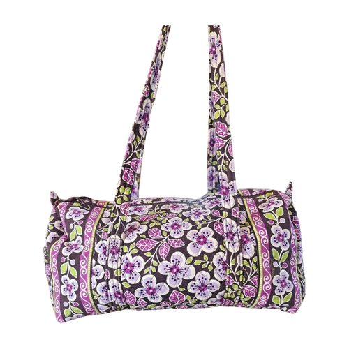 VERA BRADLEY Grande Acolchado BOLSO DE LONA "Pétalos de Ciruela" PÚRPURA FLORAL Bolso de Gimnasio VIAJES - Imagen 1 de 8