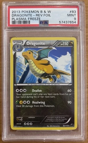 Dragonite 83/116 Plasma Freeze Reverse Foil Pokémon 2013 PSA 9