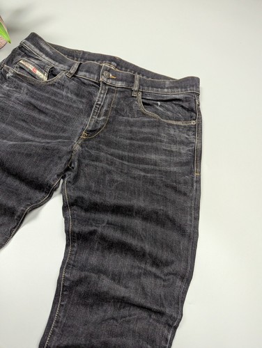 DIESEL D-Strukt Slim Stretch VTG Men`s Distressed Black Jeans/Pants Size W34 L32 - Picture 3 of 18
