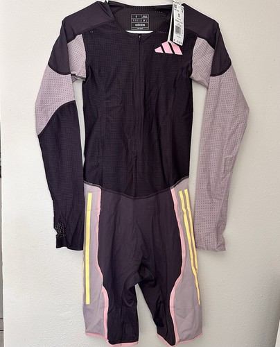 New Mens Adidas Pro Elite Team Promo LS Speedsuit 2024 Purple IN1130 Sz Small S - Picture 1 of 6