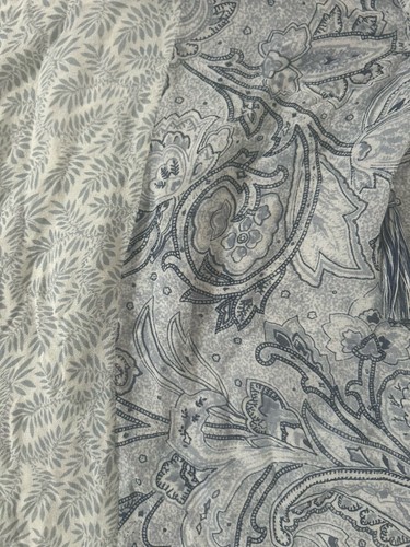 Joie 100% Silk Blue Paisley Print Semi Sheer Smock Top / Tunic Blouse Sz M 12-14 - Picture 12 of 17
