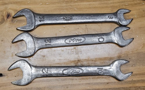 Vintage 18pc HM RK Honda Motors Motorcycle Tool Kit Open End Wrench Lot Kowa - Picture 9 of 14