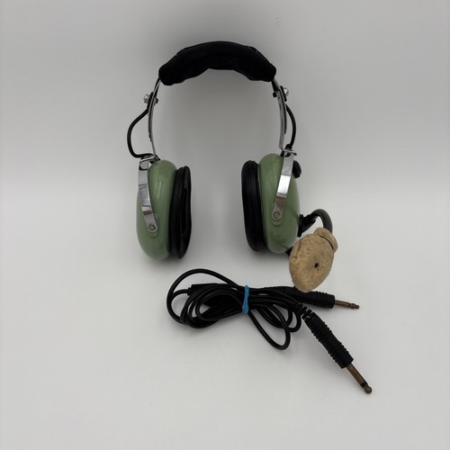 Auriculares de piloto de aviación David Clark Company modelo no. H10-20 P/N 12507G-29 funciona