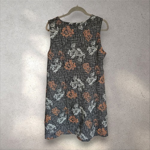 White Stuff Rosalyn Tunic Dress Size 14 Cotton Blend Black V Neck Textured - Picture 3 of 7