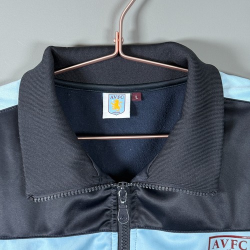 Aston Villa Official Track Top Blue Navy Large High Neck Full Zip Retro Style - Bild 2 von 6