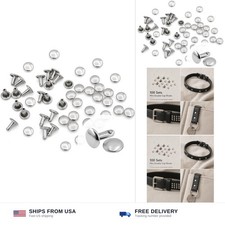CRAFTMEMORE 100 Sets Double Cap Rivets Leather Rivet Tubular Metal Rapid Rive...