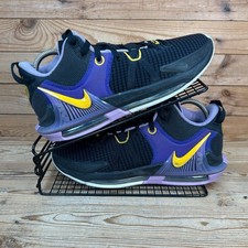 Nike Trainers Mens Size UK 8.5 LeBron Witness 7 Lakers Basketball Court Shoes