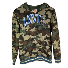 Levi's Camo Full Zip Hoodie Youth XL 13/15 Camouflage Sweatshirt Jacket